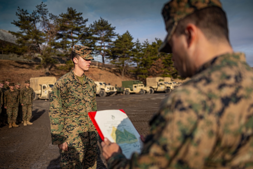 ARTP 24.4 | 3/12 Marine is Meritoriously Promoted to Corporal