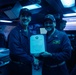 USS Milius Conducts Reenlistment Ceremony