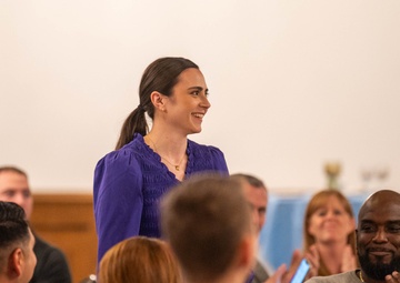 Maj. Gen. Paul Moga recognizes European Military Youth of the Year nominees