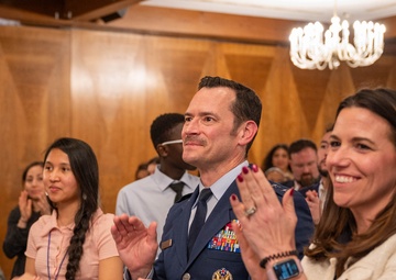 Maj. Gen. Paul Moga recognizes European Military Youth of the Year nominees