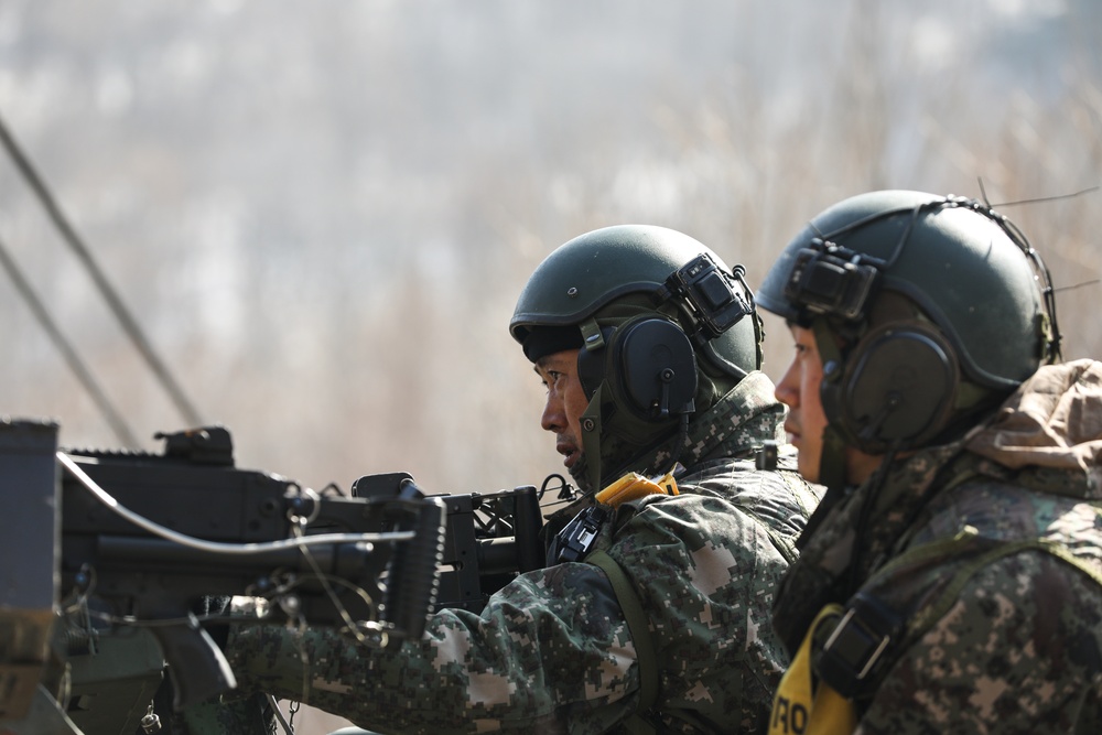 ROK and U.S soldiers participate in training exercise at the Korea Combat Training Center