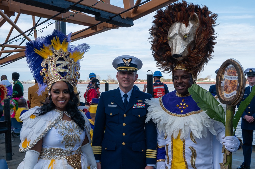 Coast Guard annual drop off of the Krewe of Zulu