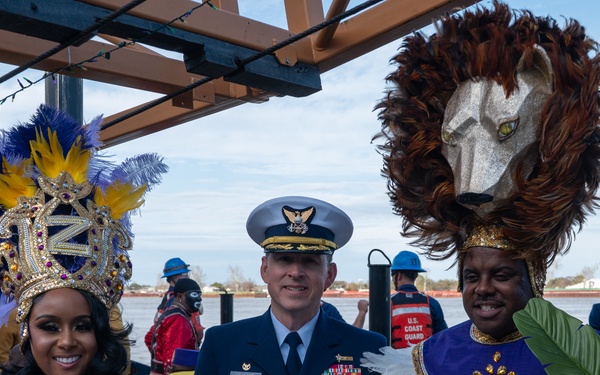 Coast Guard annual drop off of the Krewe of Zulu