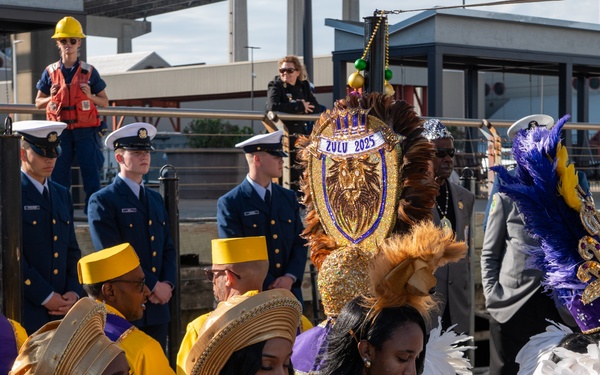 Coast Guard annual drop off of the Krewe of Zulu