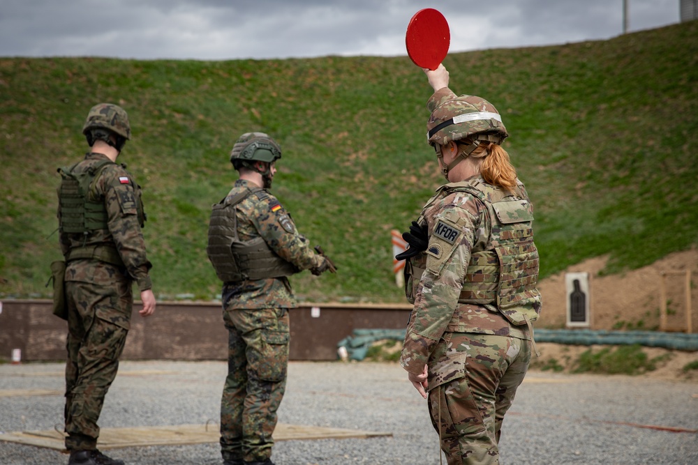 KFOR's U.S. contingent hosts multinational range at Camp Bondsteel
