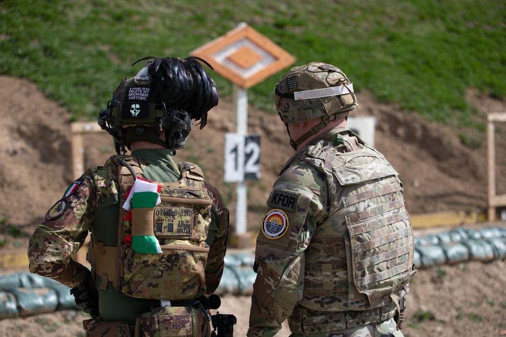 KFOR's U.S. contingent hosts multinational range at Camp Bondsteel