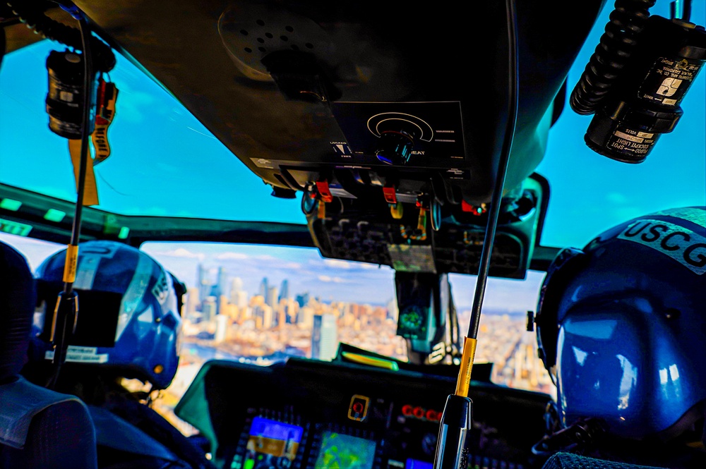 Air Station Atlantic City helicopter crew patrols waterways of Philadelphia