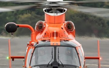 Air Station Atlantic City helicopter crew patrols off New Jersey