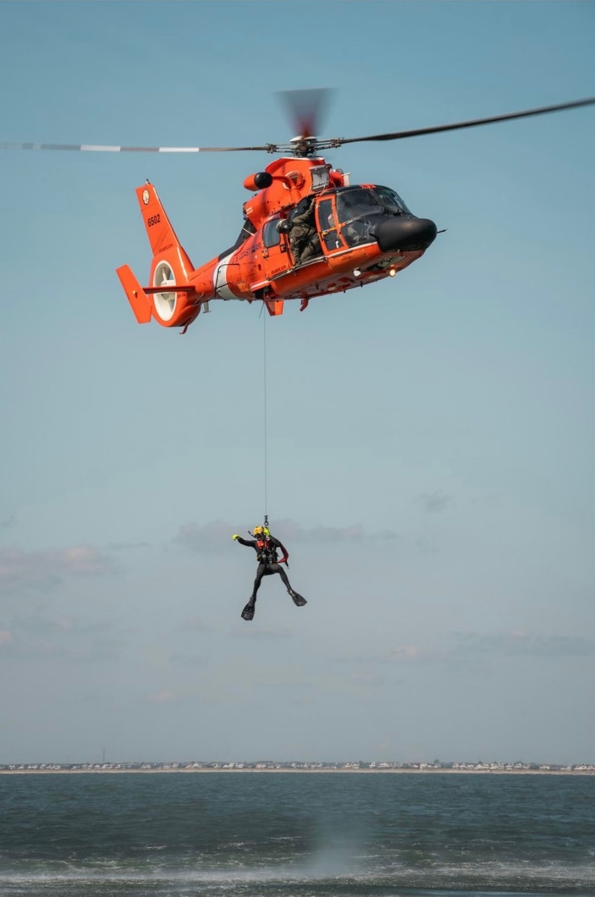 Air Station Atlantic City helicopter conducts training off New Jersey