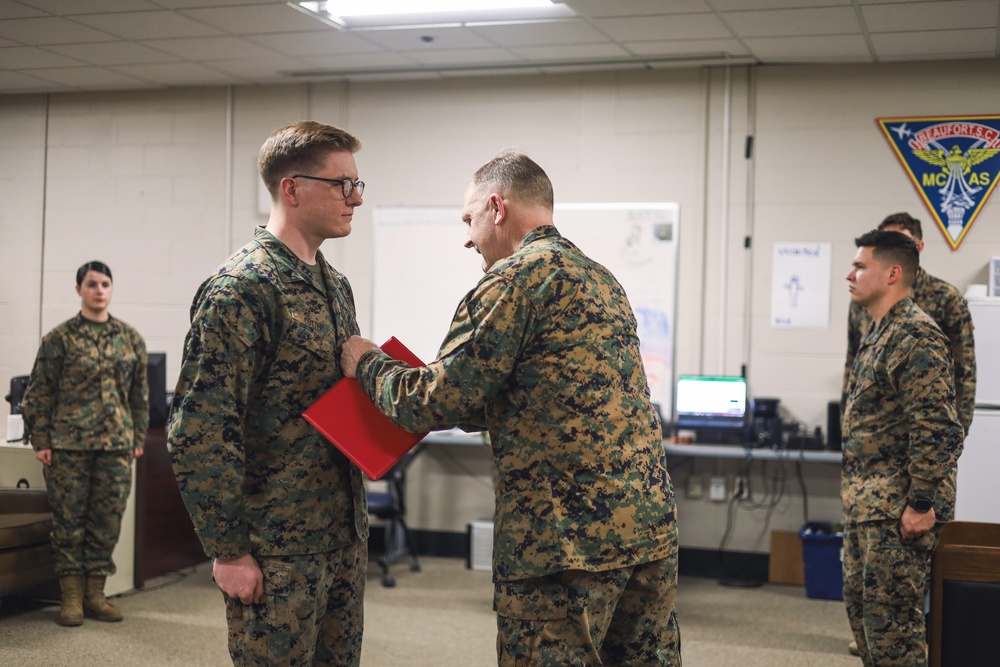Lance Cpl. Cutter recieves Impact NAM