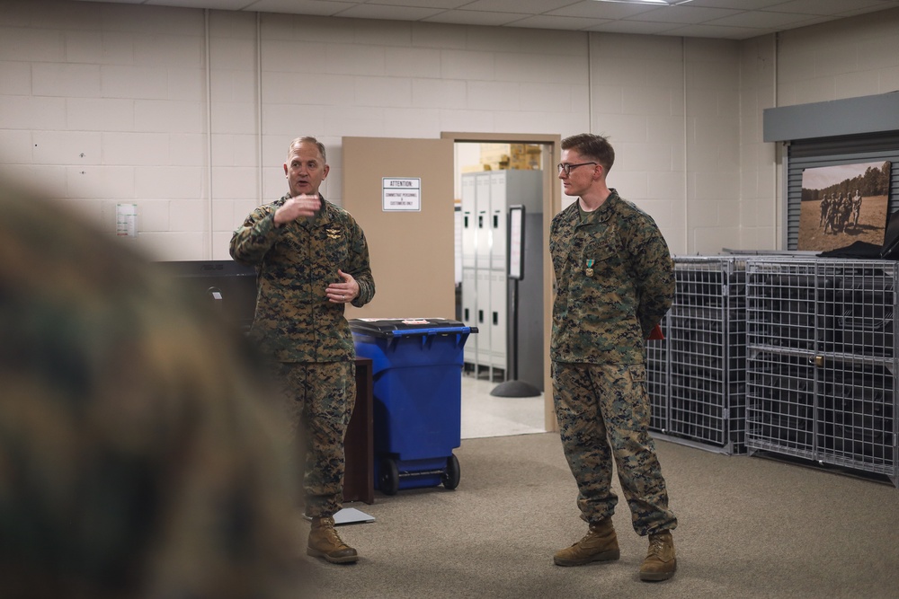Lance Cpl. Cutter recieves Impact NAM