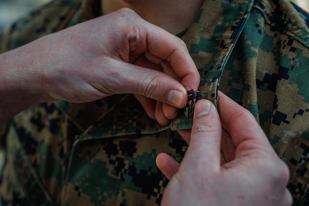 Combat photographer Lance Cpl. Joshua Barker promotes to Corporal