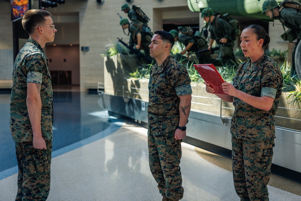 Combat photographer Lance Cpl. Joshua Barker promotes to Corporal