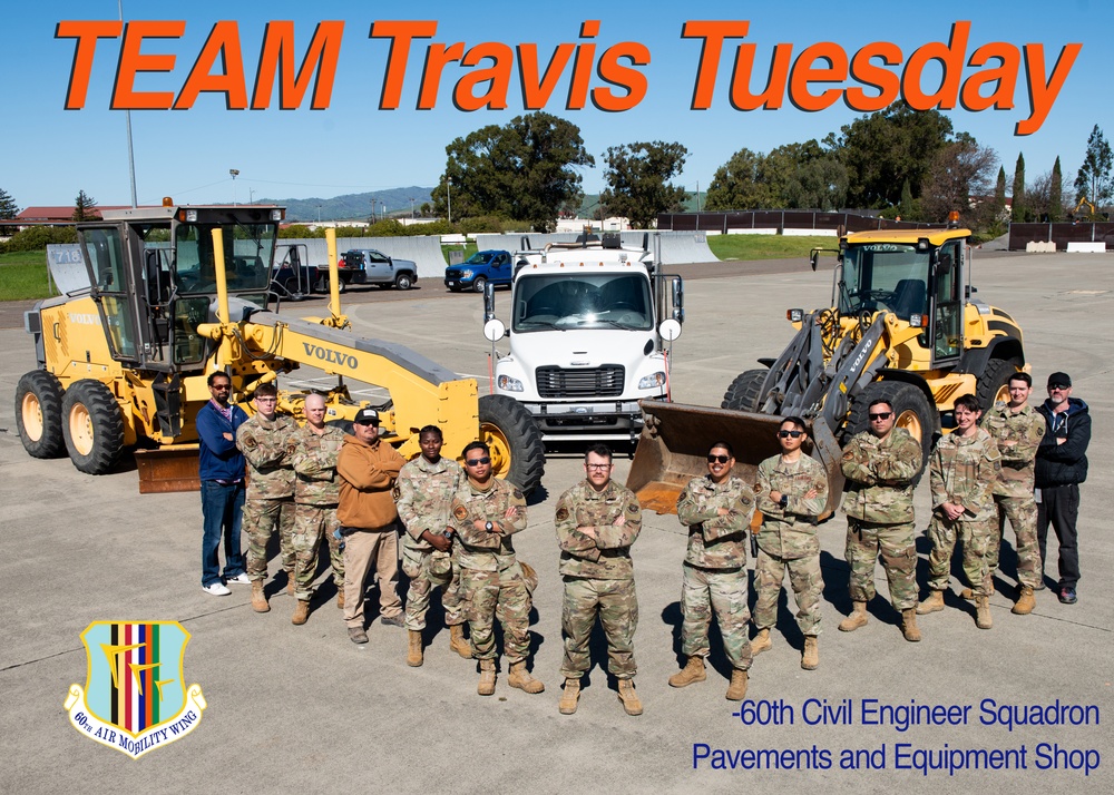 TEAM Travis Tuesday: 60th CES Pavements and Equipment Shop