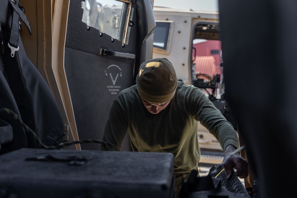 III MSB conducts routine cleaning and maintenance on tactical vehicles