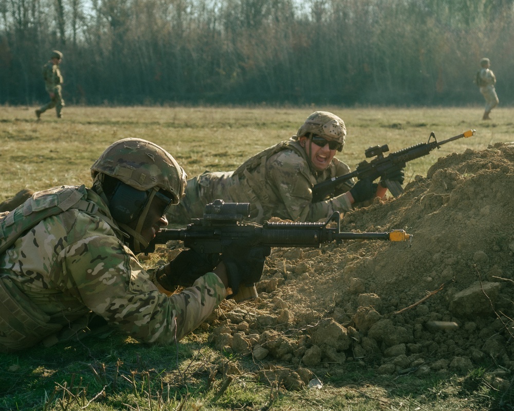 Sky Soldiers Conduct Team Live Fires (LFX) In Gasinci, Croatia