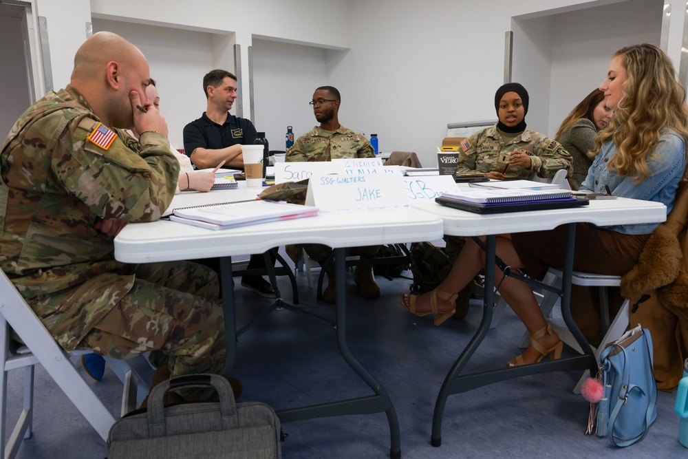 US Soldiers attend master resilience trainer class