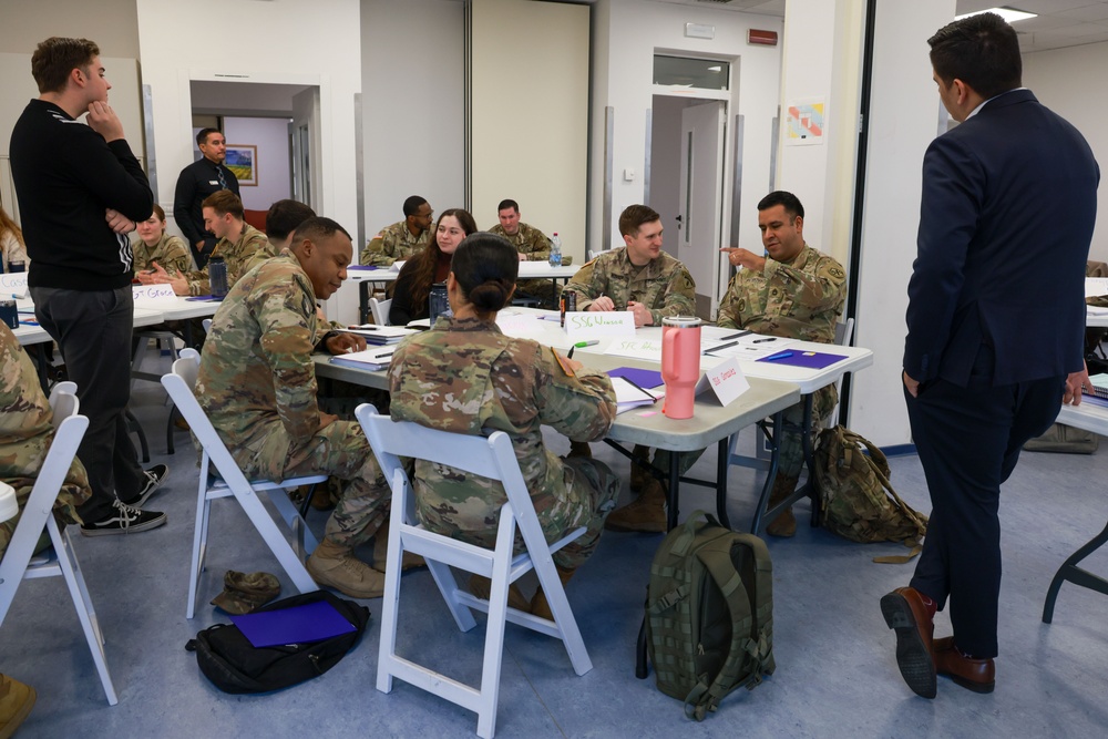 US Soldiers attend master resilience trainer class