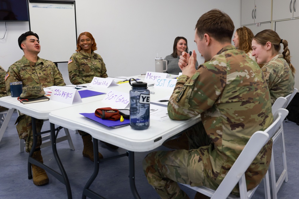 US Soldiers attend master resilience trainer class