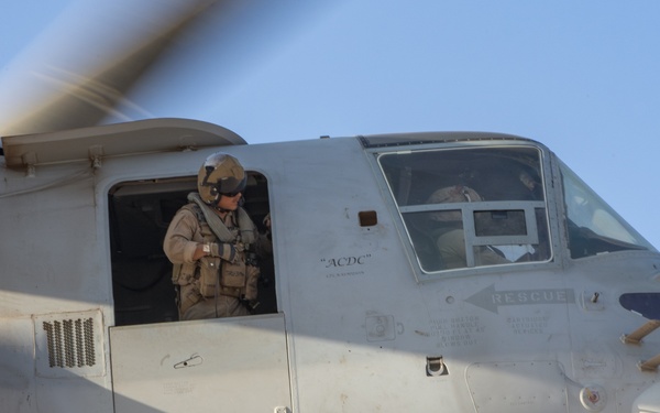 Task Force Associator Soldiers conduct sling-load training with Marines