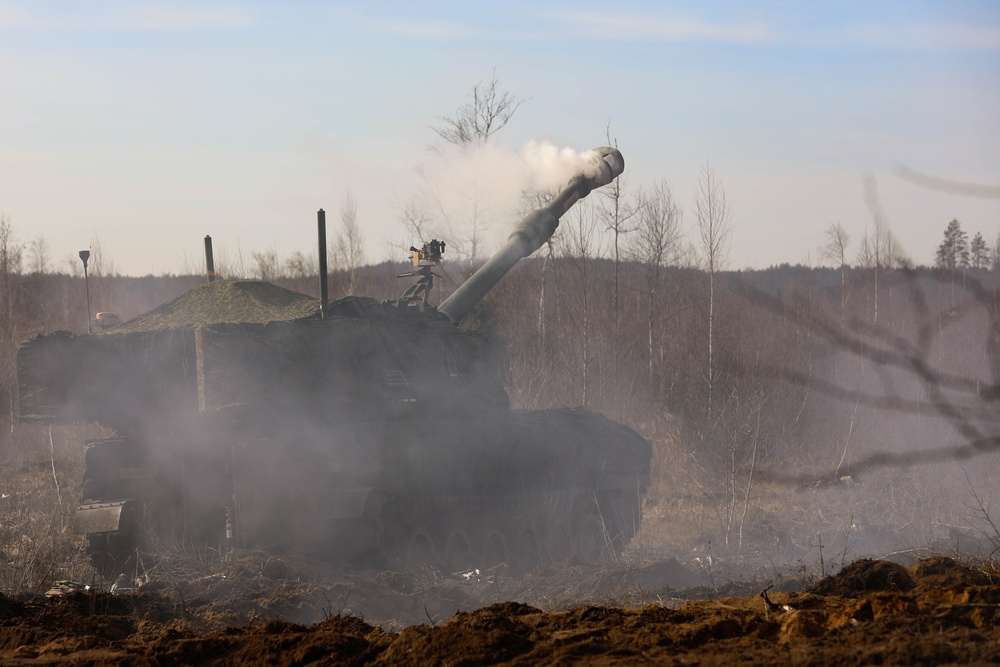 U.S. Army Paladins lethal precision thunders in Latvia and Lithuania