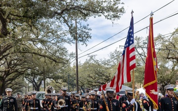 Marine Forces Reserve Band leads the Legion of Mars Parade