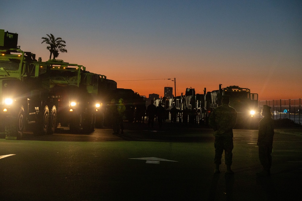 U.S. Marines return home after the LA fire cleanup