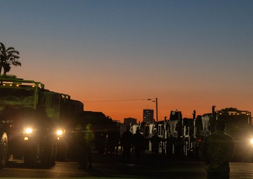 U.S. Marines return home after the LA fire cleanup