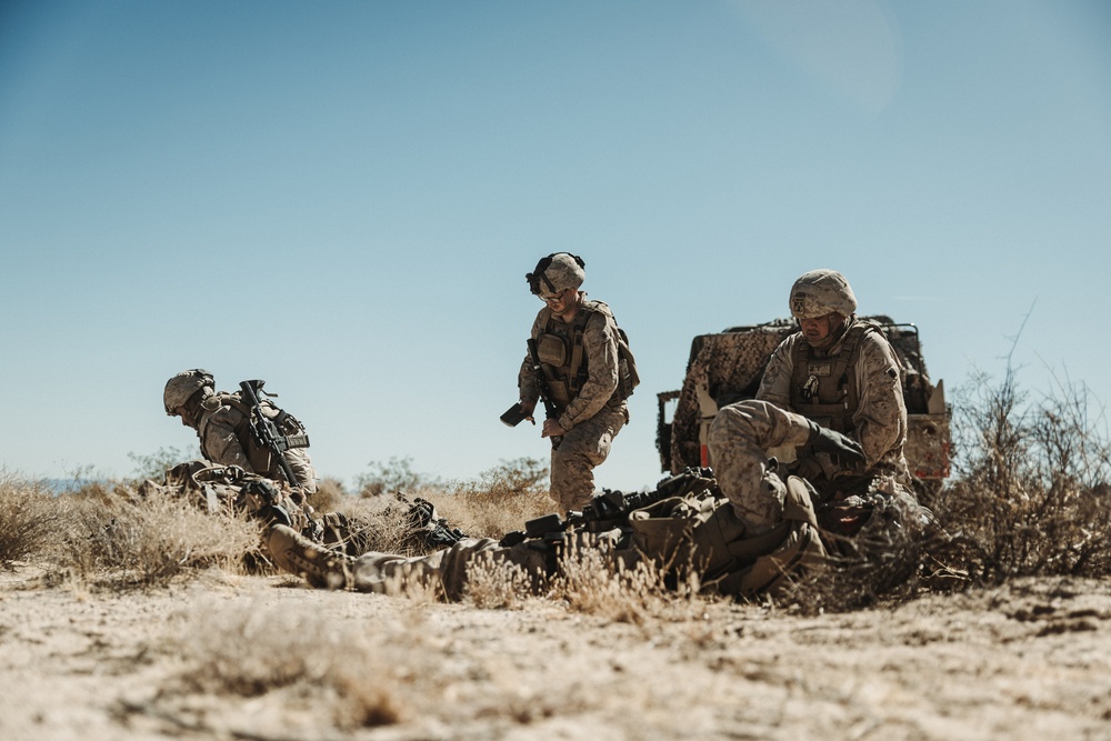 7th Marine Regiment competes against 14th Marine Regiment during MAGTF Warfighting Exercise 1-25