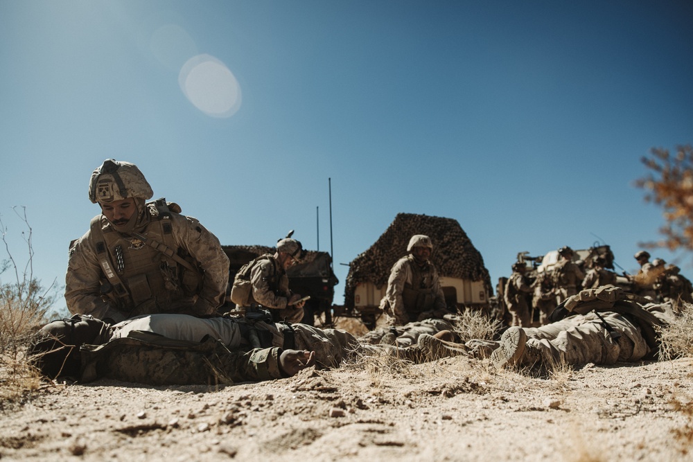 7th Marine Regiment competes against 14th Marine Regiment during MAGTF Warfighting Exercise 1-25