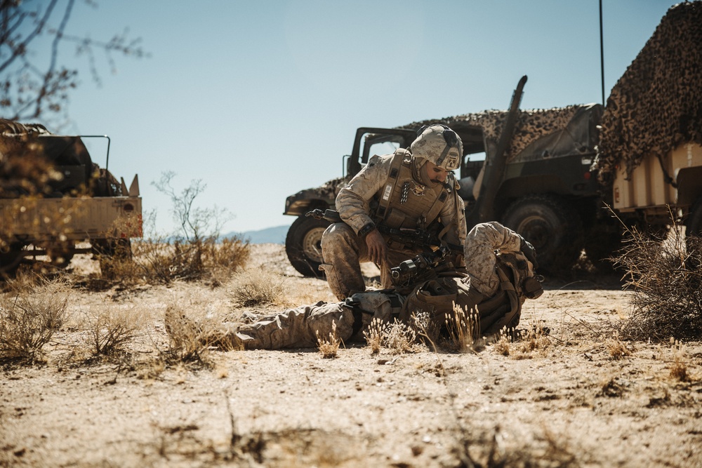 7th Marine Regiment competes against 14th Marine Regiment during MAGTF Warfighting Exercise 1-25