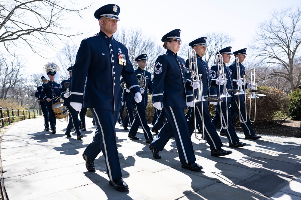 Commander of the Turkish Air Force Gen. Ziya Cemal Kadıoğlu Participates in an Air Force Full Honors Wreath-Laying Ceremony at the Tomb of the Unknown Soldier