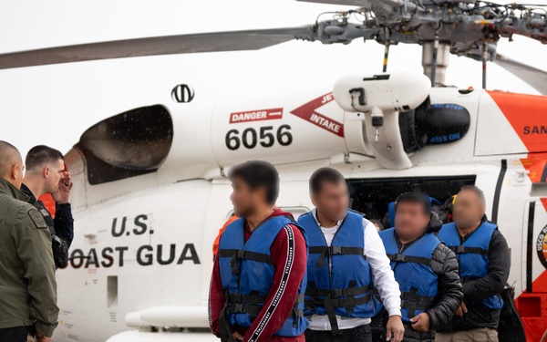 Coast Guard rescues 15 aliens from disabled vessel off San Diego coast
