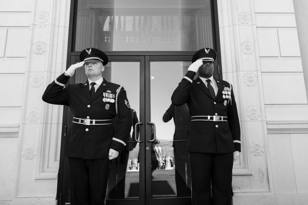 Commander of the Turkish Air Force Gen. Ziya Cemal Kadıoğlu Participates in an Air Force Full Honors Wreath-Laying Ceremony at the Tomb of the Unknown Soldier