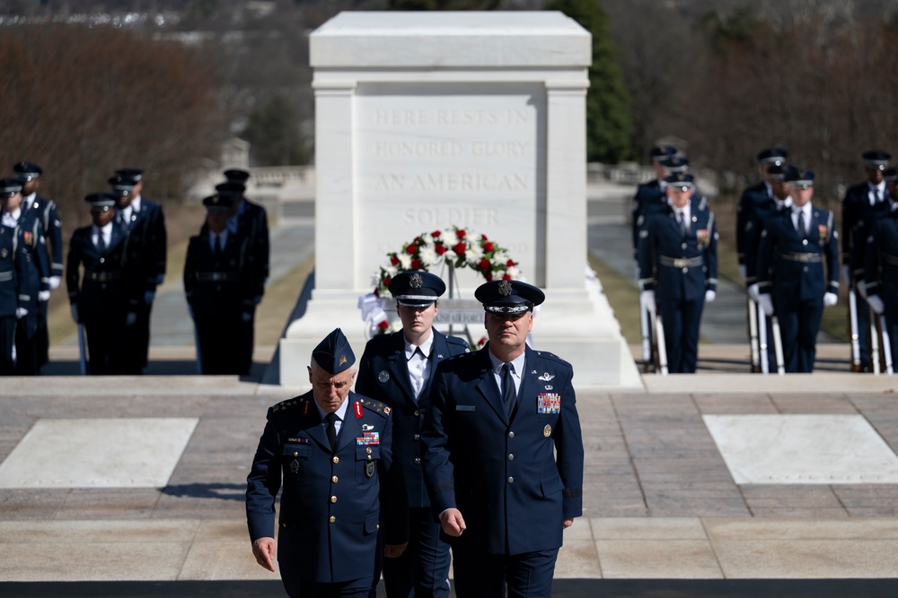 Commander of the Turkish Air Force Gen. Ziya Cemal Kadıoğlu Participates in an Air Force Full Honors Wreath-Laying Ceremony at the Tomb of the Unknown Soldier