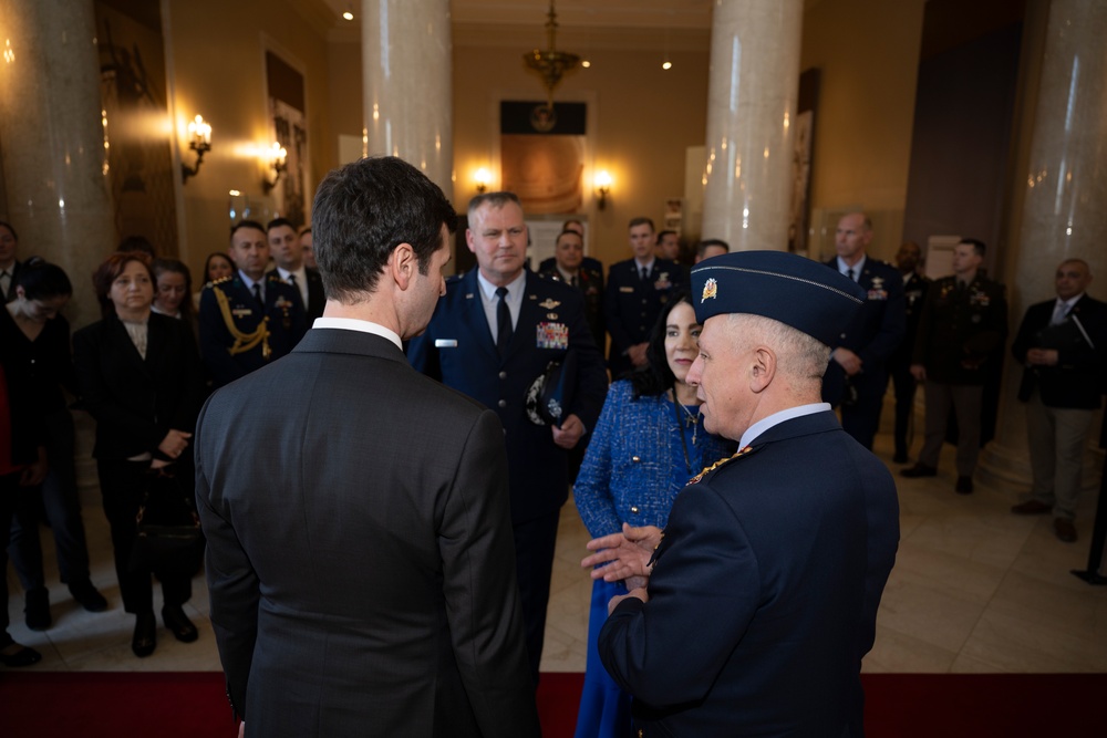 Commander of the Turkish Air Force Gen. Ziya Cemal Kadıoğlu Participates in an Air Force Full Honors Wreath-Laying Ceremony at the Tomb of the Unknown Soldier