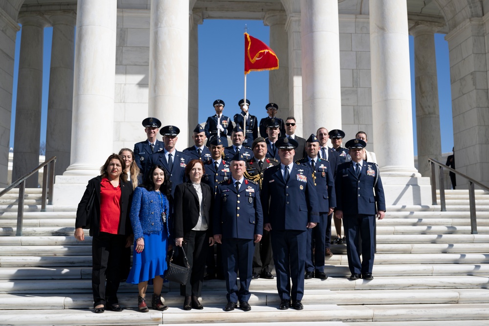 Commander of the Turkish Air Force Gen. Ziya Cemal Kadıoğlu Participates in an Air Force Full Honors Wreath-Laying Ceremony at the Tomb of the Unknown Soldier