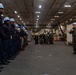 USS Ronald Reagan (CVN 76) Sailors attend a safety all-hands call