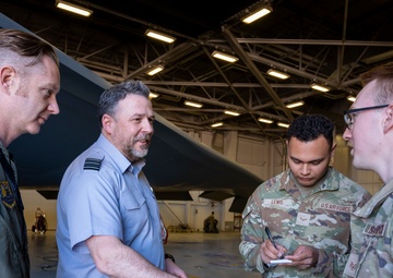 RAF Wg. Cdr. Butler visits Whiteman AFB