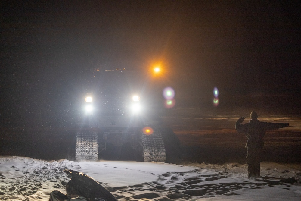 U.S. Marines with 1st Battalion, 6th Marine Regiment, 2d Marine Division, set up camp during MTX 2-25