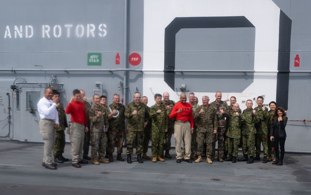 USS America (LHA 6) Hosts Iron Fist Participant Nation Distinguished Visitors