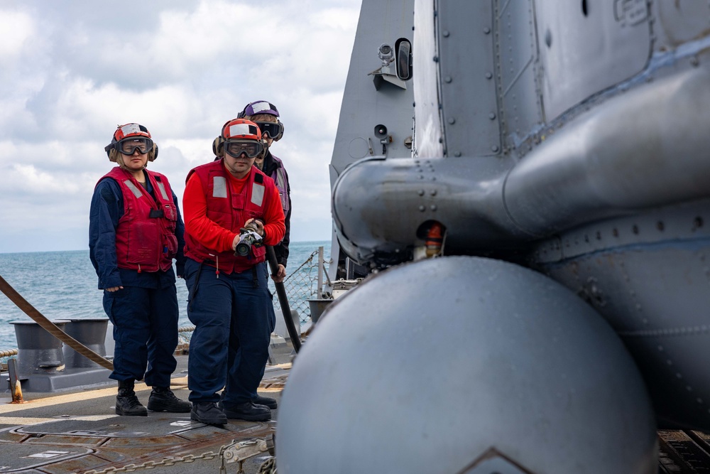 Aircraft Fire Fighting Drill Aboard USS Ralph Johnson