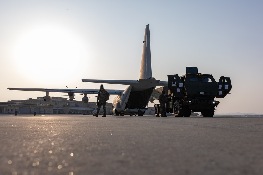 U.S. Marine Corps HIMARS arrive at Osan Air Base