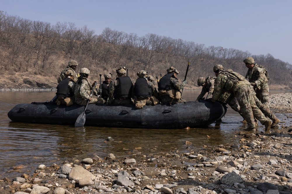 U.S. Marines and U.S. Army Soldiers Utilize an Improved Ribbon Bridge