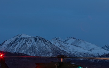 Alaska Army National Guard Black Hawk aviators conduct night operations training