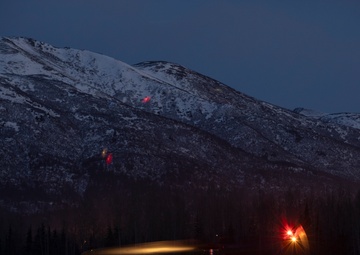 Alaska Army National Guard Black Hawk aviators conduct night operations training