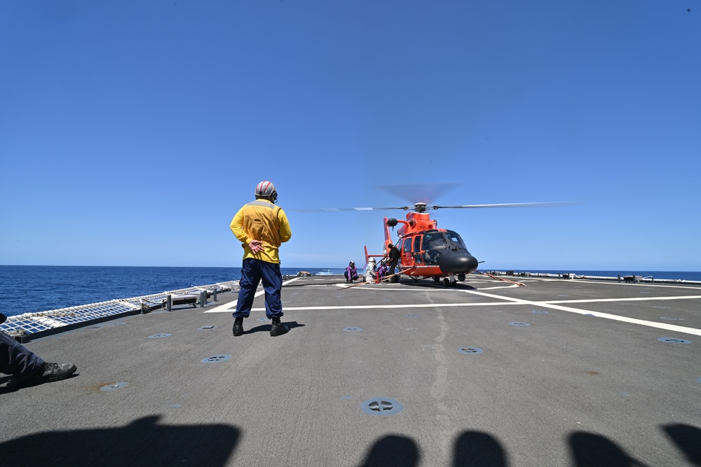 Coast Guard Cutter Kimball conducts operations in the Eastern Pacific Ocean
