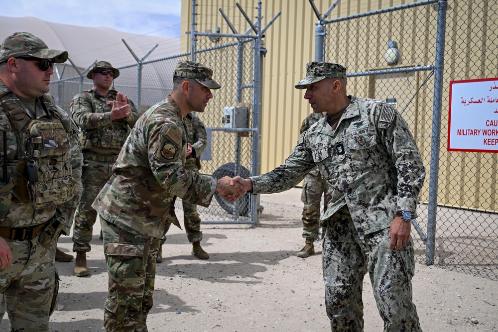 CENTCOM senior enlisted leader visits deployed members