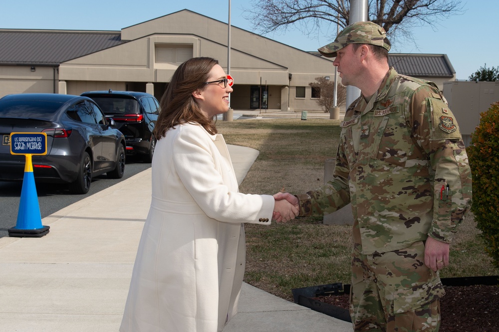 Rep. Sarah McBride of Delaware visits Dover AFB