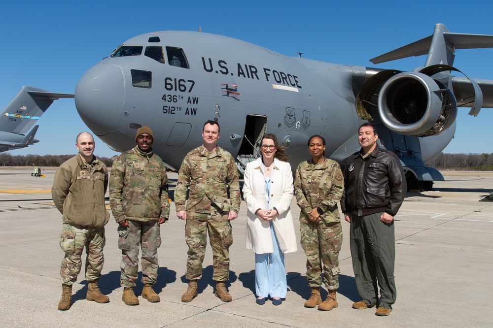 Rep. Sarah McBride of Delaware visits Dover AFB